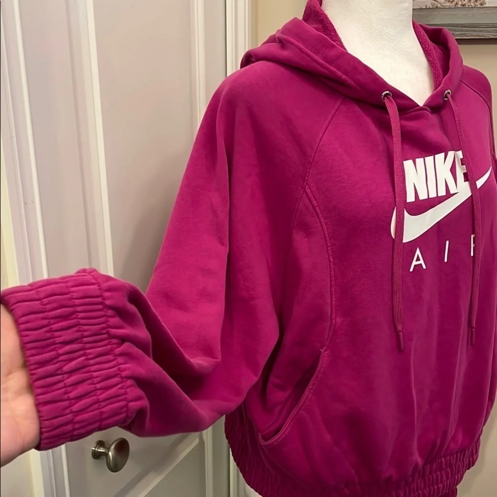 Nike Air Oversized Loose Fit Baggy Cropped Hoodie Long Sleeve Large